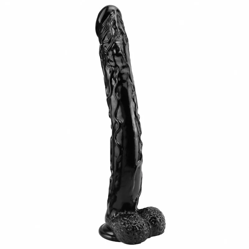 58f3ade58489d9a8 17 IN Extra-Long Slim Suction Cup PVC Dildo - Image 4