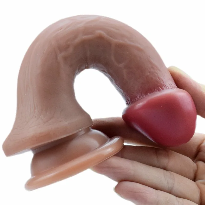 5962335503e4b2b5 7 IN Short Beginner Mushroom Head Silicone Dildo - Image 4