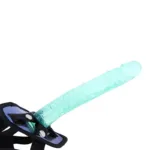 10 IN Long Slim Green PVC Dildo Strap On Kits - Image 4