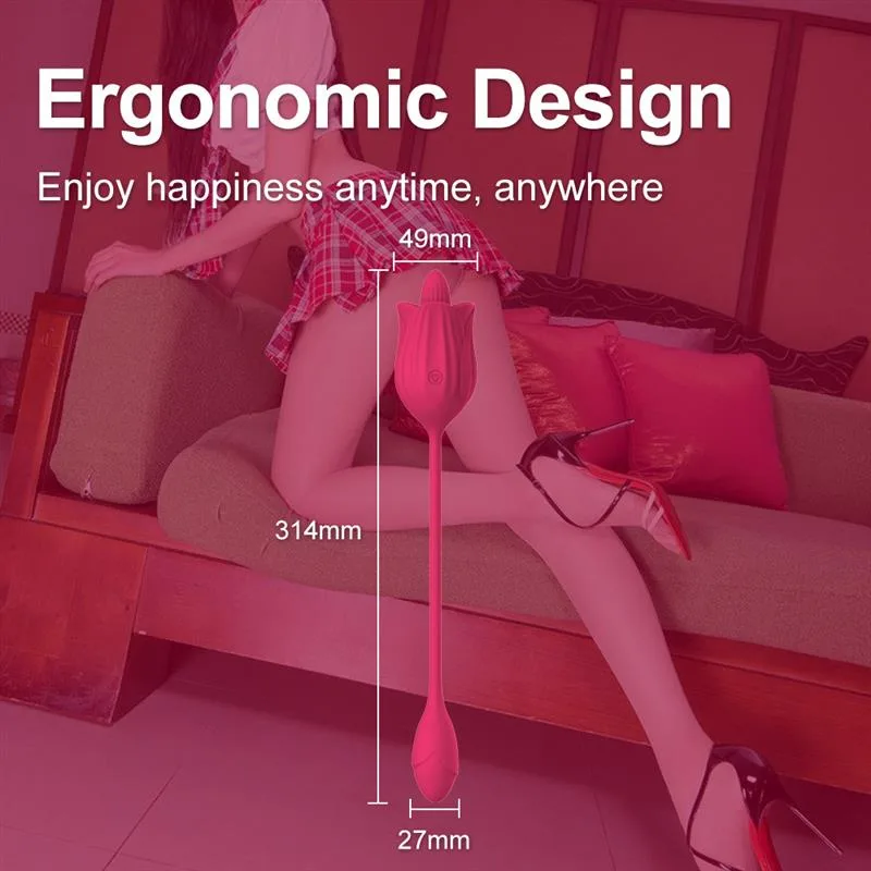 Women Rose Tongue Licking Toy with Vibrating Egg 5 Women Rose Tongue Licking Toy with Vibrating Egg 5