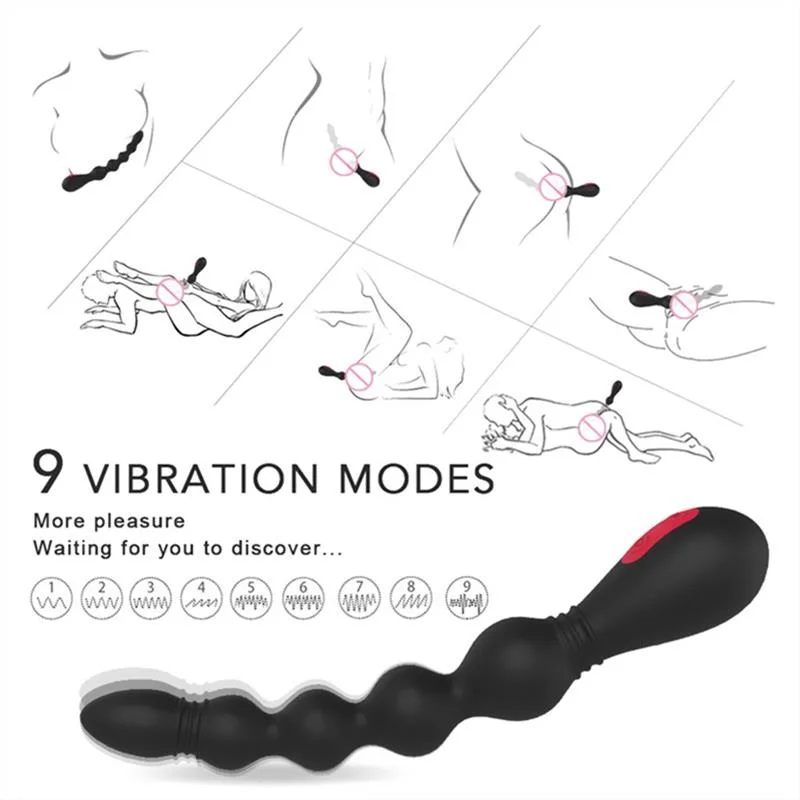 9 Vibration Silicone Anal Beads Vibrator 3 9 Vibration Silicone Anal Beads Vibrator 3