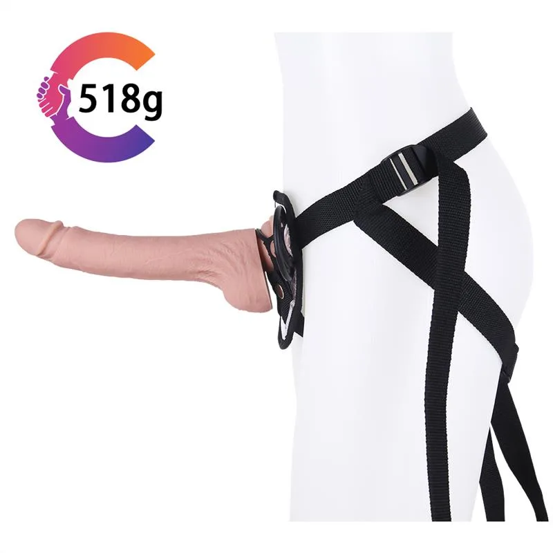 9.5 IN Real Skin Feel Dildo Strap On Harness Kits 1 9.5 IN Real Skin Feel Dildo Strap On Harness Kits 1