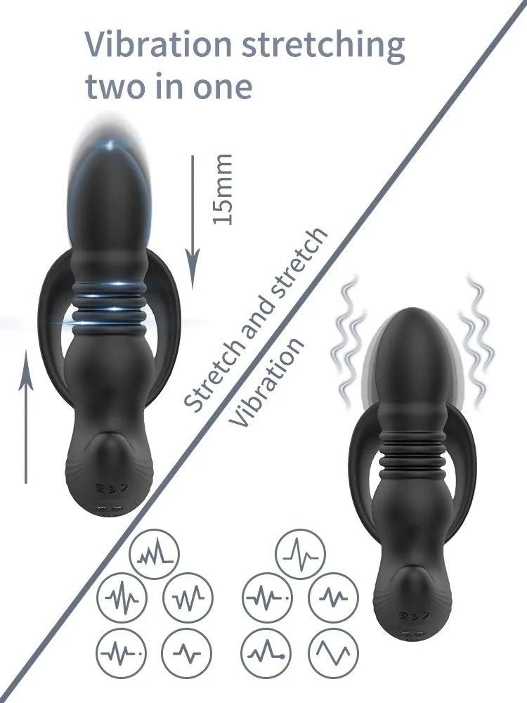 Vibrating and Thrusting Anal Vibrator Prostate Massager for Men 5 Vibrating and Thrusting Anal Vibrator Prostate Massager for Men 5