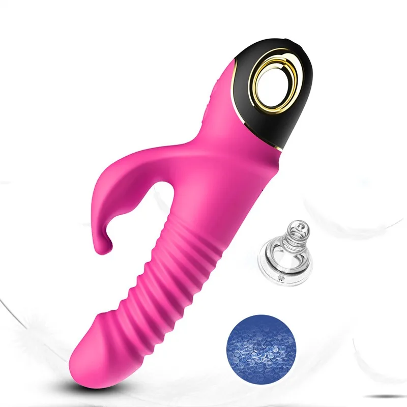 Pink 9 Frequencies Thrusting Rotating Rabbit Vibrator 6 Pink 9 Frequencies Thrusting Rotating Rabbit Vibrator 6