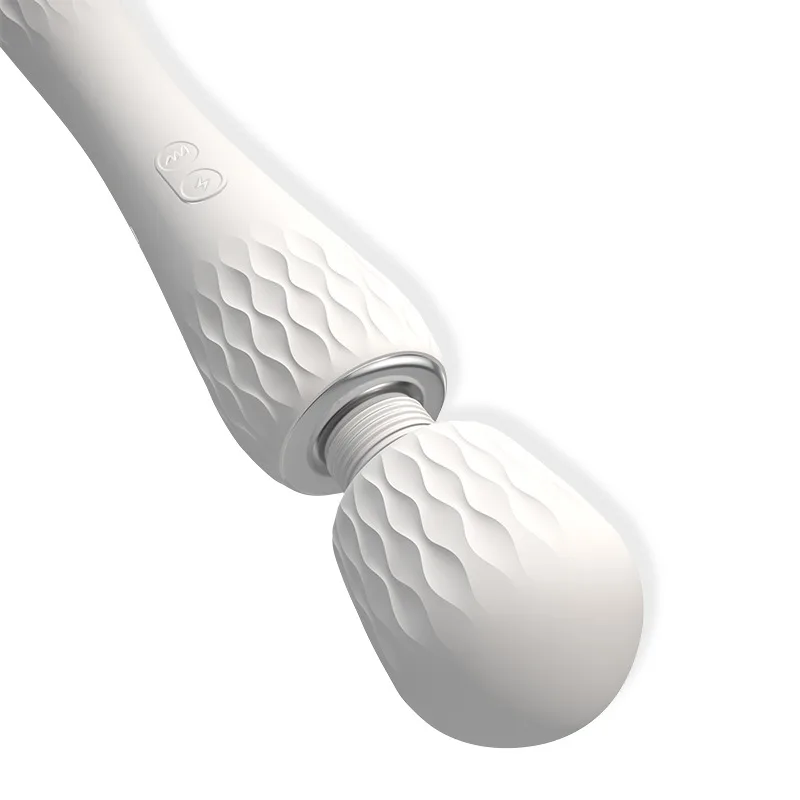 6276f4e418baeaeb 7 Frequencies White Rippled Head Wand Massager - Image 4