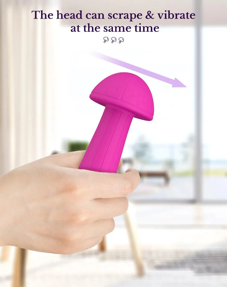 Flexible Mushroom Shaped Multi-speed Wand Vibrator 2 Flexible Mushroom Shaped Multi-speed Wand Vibrator 2