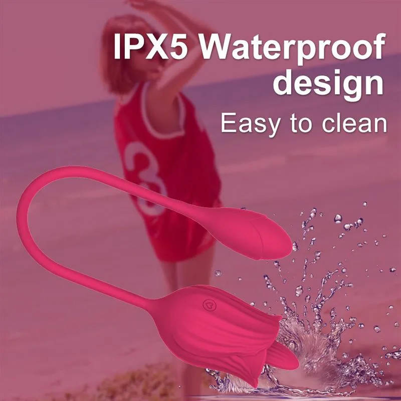 Women Rose Tongue Licking Toy with Vibrating Egg 6 Women Rose Tongue Licking Toy with Vibrating Egg 6