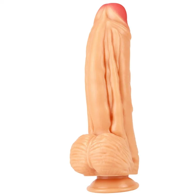 6f3daeabe0032d72 10 IN Thick PVC Dildo Skin Tone/Brown - Image 3
