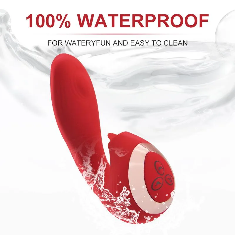 10 Vibration G-spot Vibrator Tongue Licking Toy 5 10 Vibration G-spot Vibrator Tongue Licking Toy 5