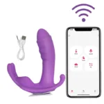 Phone Control Rechargeable Wearable Butterfly Vibrator - Image 3