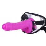 8 IN Purple Uncut Strap On Silicone Dildo Harness Set - Image 4