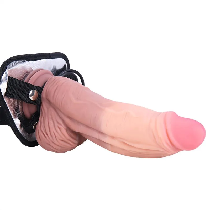 9.5 IN Large Thick Silicone Dildo Strap On Harness Set 3 9.5 IN Large Thick Silicone Dildo Strap On Harness Set 3