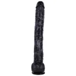 17 IN Extra Long Black PVC Dildo Strap On Kits - Image 8