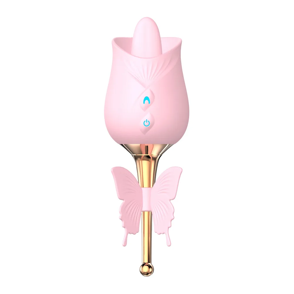 7a6d3103b5c60142 Rose Toy Clitoris Nipple Tongue Licking Vibrator