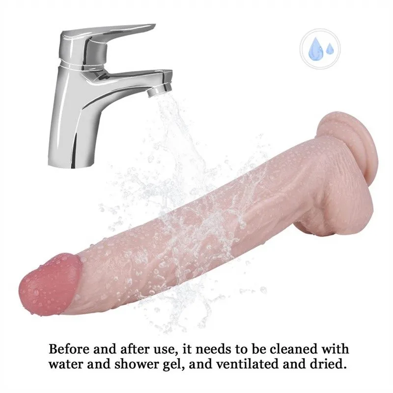 13 IN Thick Realistic PVC Dildo with Tapered Tip 7 13 IN Thick Realistic PVC Dildo with Tapered Tip 7