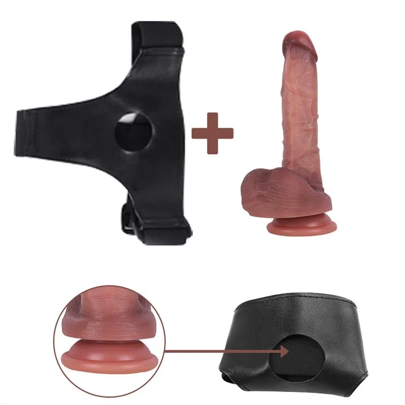 7ca7b288e41df9b9 8 IN Real Skin Feel Strap On Dildo Kits - Image 8