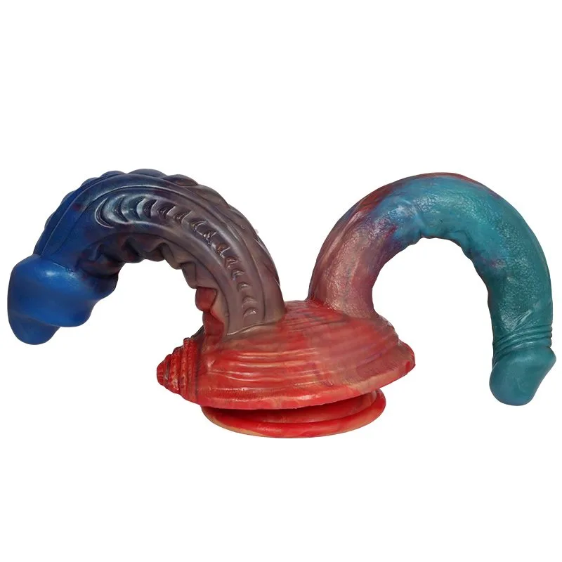 862f1efe17c46dc7 9.5 IN Fantasy Silicone Double Headed Dragon Dildo - Image 5