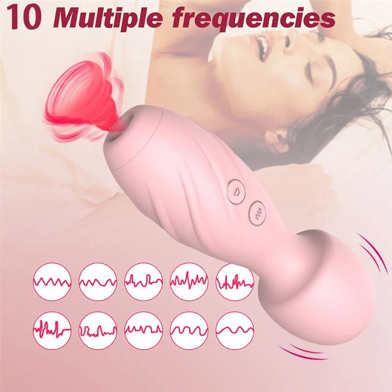 87f300c2c0918c42 USB Charging 10 Sucking and Vibration Wand Massager - Image 3