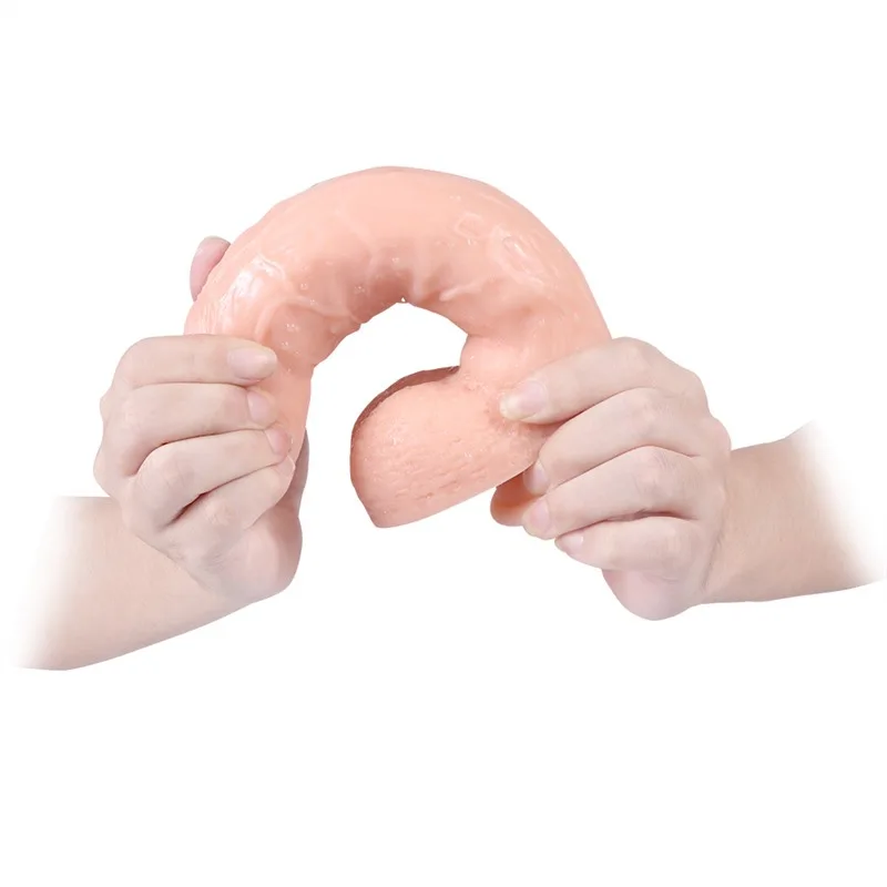 8c6eac24cfd54016 9.5 IN Big Fat Realistic PVC Dildo Ergonomic Penis - Image 3
