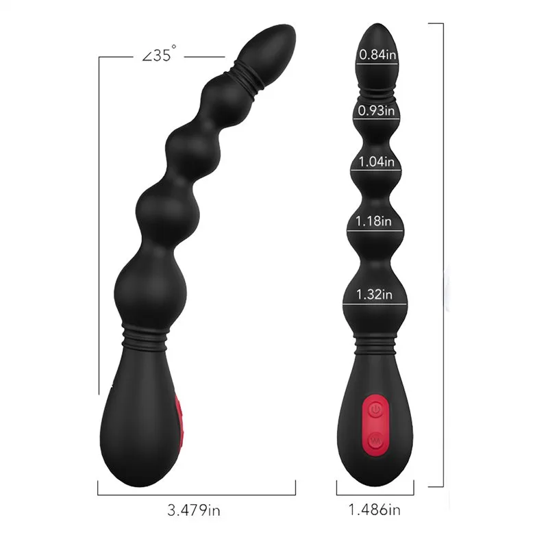 8ca7b06a6eaaf436 9 Vibration Silicone Anal Beads Vibrator - Image 5