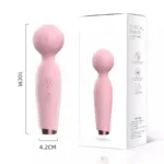 Cordless 10 Vibration Pink Mini Magic Wand Massager - Image 5