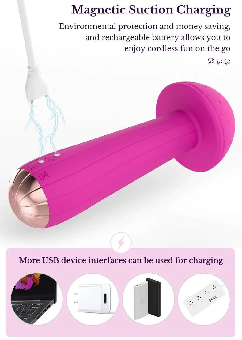 Flexible Mushroom Shaped Multi-speed Wand Vibrator 6 Flexible Mushroom Shaped Multi-speed Wand Vibrator 6