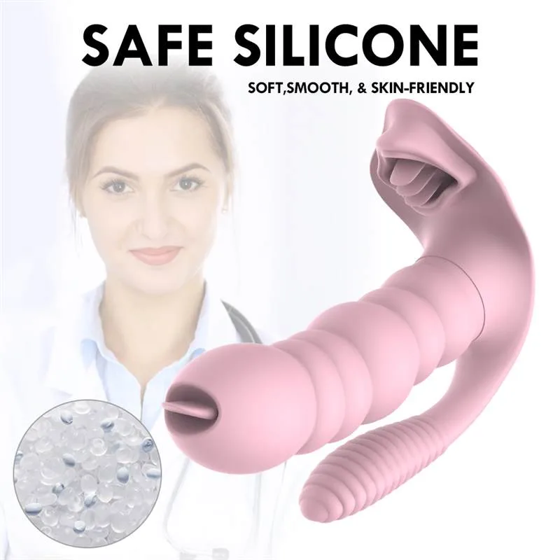 9413489646c89aa0 Wearable Triple Vibrator Tongue Licking G Spot Stimulation - Image 3