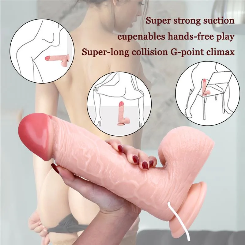 10.5 IN Big Thick Battery Operated Vibrating Dildo 6 10.5 IN Big Thick Battery Operated Vibrating Dildo 6