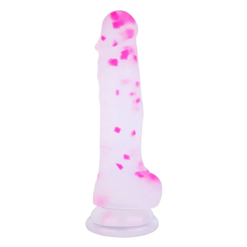 9610147588ba3992 7 IN Short Thin Realistic Silicone Confetti Dildo - Image 2