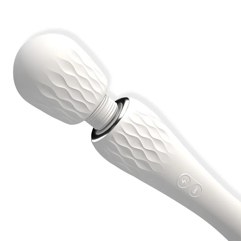 9d1a4ae9f103d4ae 7 Frequencies White Rippled Head Wand Massager - Image 5