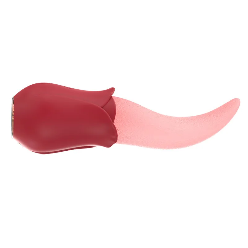9e8a3546247c13ef 10 Speeds Silicone Rose Tongue Licking Vibrator - Image 3