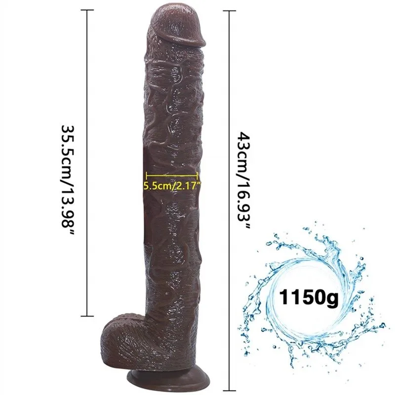 9f72b8849ebe801c 17 IN Extra Long Realistic Penis Shape PVC Dildo - Image 2