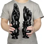 10/12 IN Huge Black PVC Fist Anal Dildo Butt Plug - Image 6