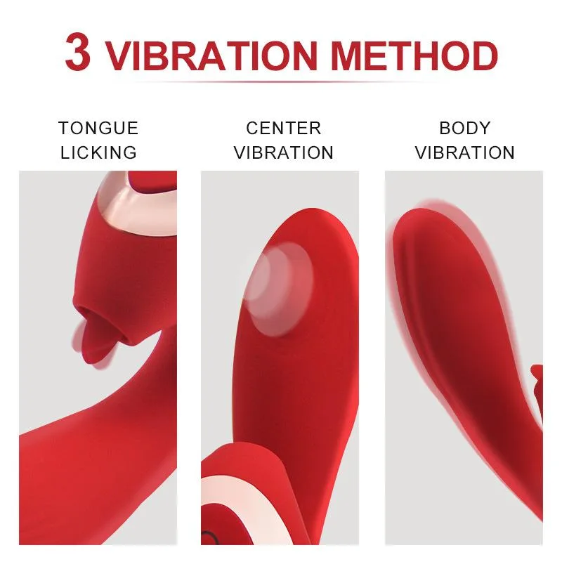 10 Vibration G-spot Vibrator Tongue Licking Toy 2 10 Vibration G-spot Vibrator Tongue Licking Toy 2