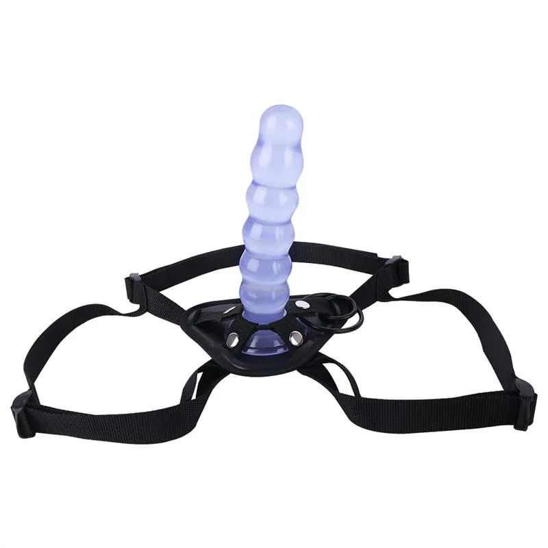 a2b88a45a4018f38 9 IN Beaded PVC Dildo Strap On Harness Set - Image 4