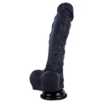9.5 IN Big Black Silicone Realistic Dildo