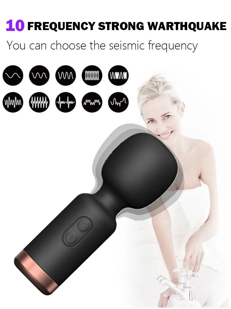 Rechargeable 10 Vibration Mini Women Wand Massager 1 Rechargeable 10 Vibration Mini Women Wand Massager 1