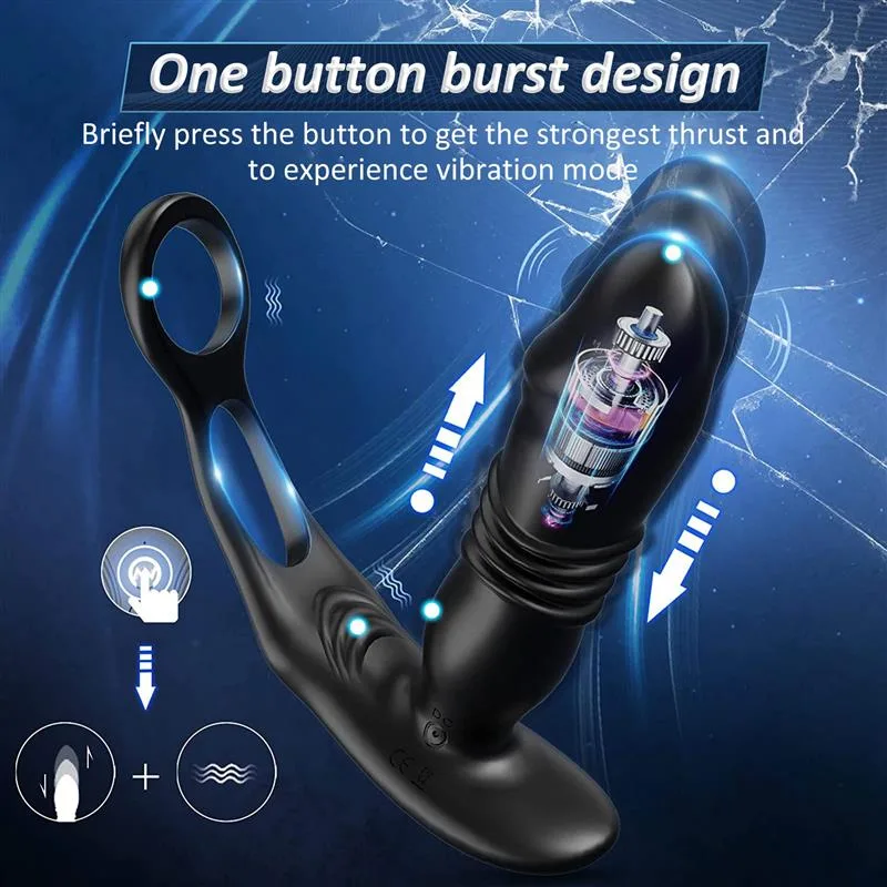 Remote Control Thrusting Vibrating  Anal Vibrator Male Prostate Massager 2 Remote Control Thrusting Vibrating  Anal Vibrator Male Prostate Massager 2