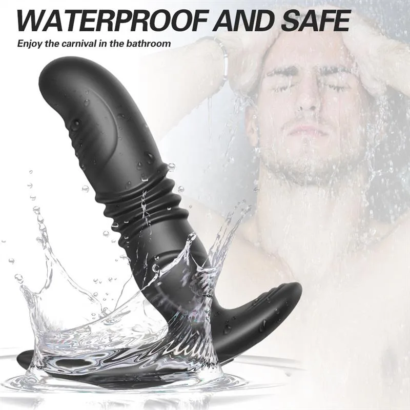 Thrusting Anal Dildo Vibrator Men Prostate Massager 5 Thrusting Anal Dildo Vibrator Men Prostate Massager 5