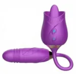 Rose Tongue Licking Toy with Thrusting Bullet Vibrator - Image 4