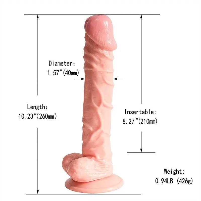 10 IN Long Natural Fat Realistic Soft PVC Dildo 1 10 IN Long Natural Fat Realistic Soft PVC Dildo 1