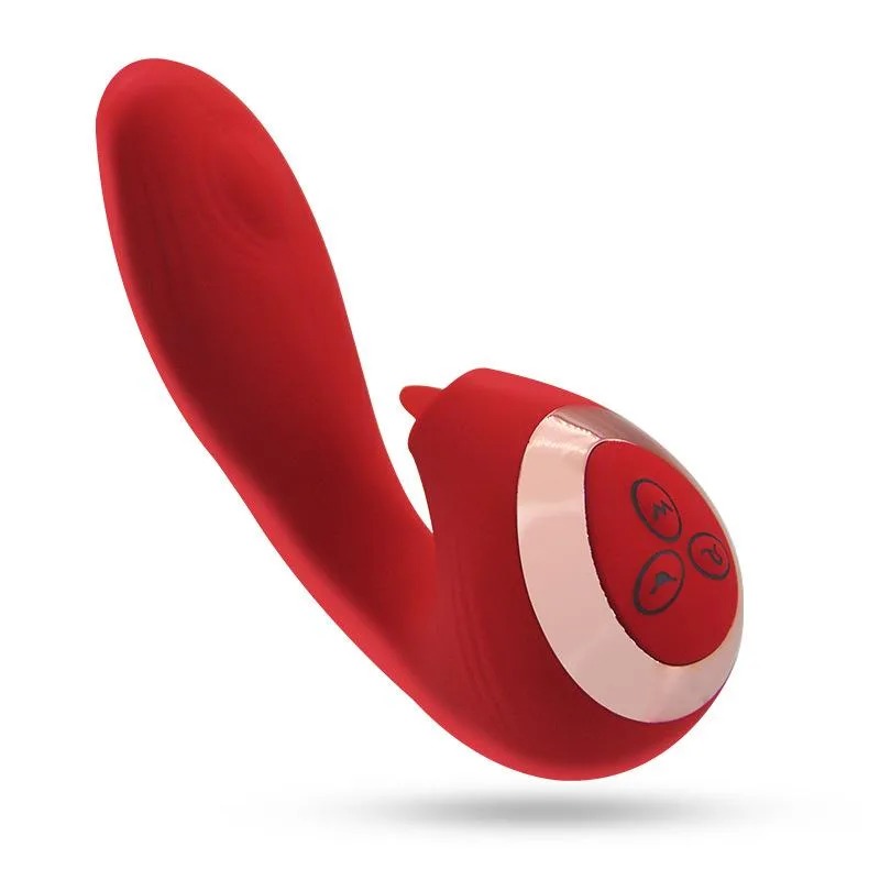 b4093e1a2eaffd82 10 Vibration G-spot Vibrator Tongue Licking Toy - Image 2