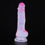 7 IN Short Thin Realistic Silicone Confetti Dildo - Image 6