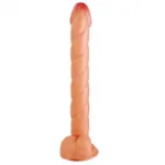 12 IN Natural Fat Long Spiral PVC Dildo - Image 4