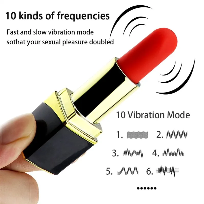 USB Charging 10 Vibration Lipstick Vibrator 1 USB Charging 10 Vibration Lipstick Vibrator 1