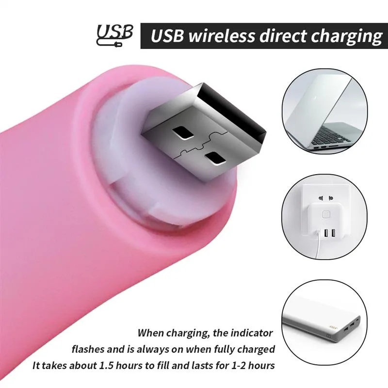 Cordless 10 Vibration Pink Magic Wand Massager 7 Cordless 10 Vibration Pink Magic Wand Massager 7