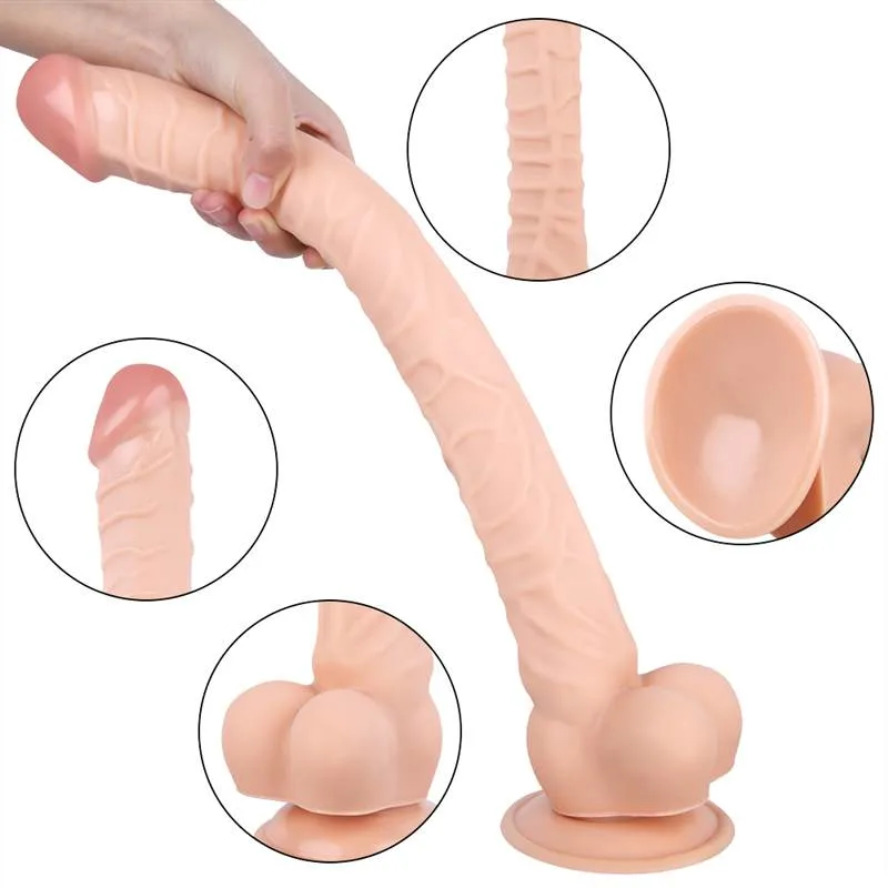 16 IN Extra Long Thin Lesbian Strap-On Dildo Harness Set 6 16 IN Extra Long Thin Lesbian Strap-On Dildo Harness Set 6