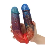 13.5 IN Long Colors Silicone Double Ended Dildo