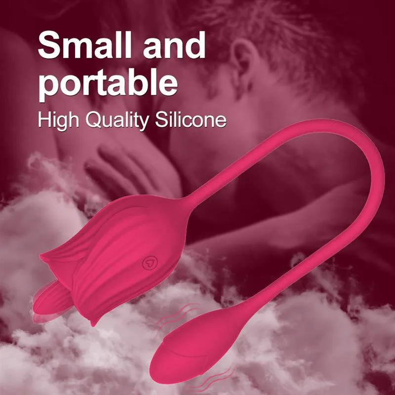 Women Rose Tongue Licking Toy with Vibrating Egg 4 Women Rose Tongue Licking Toy with Vibrating Egg 4