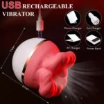 3 Suction 5 Licking Rose Vibrator Oral Sex Toy - Image 6